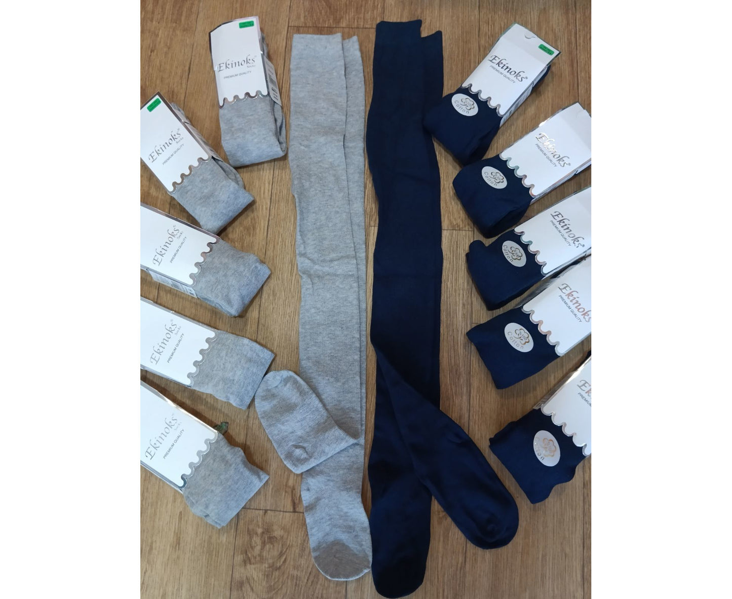 Ekinoks Socks Solid Color Kids Tights for Girls, Ages 9-10 Years