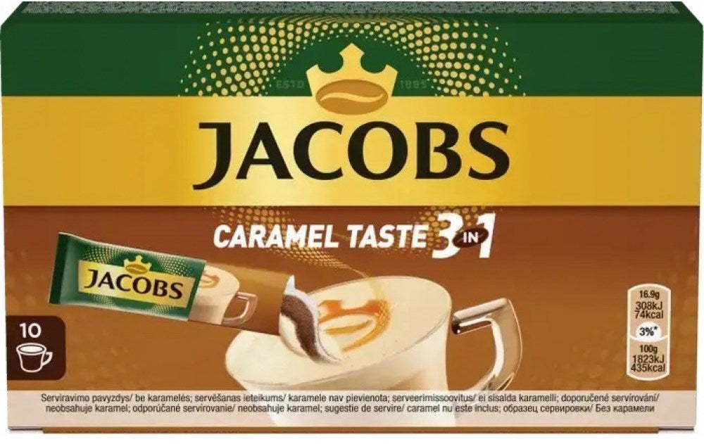 Jacobs 3-in-1 Caramel Taste Instant Coffee Stick, 16.9 g - Image 2