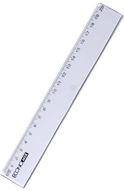 Economix 81303 Clear Plastic Ruler, 20 cm