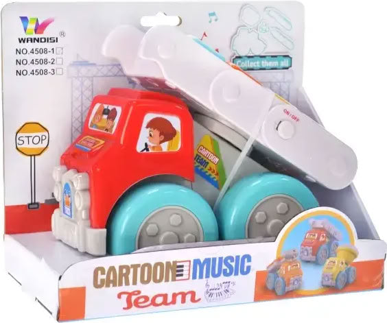 4508-1 na Battery-Operated (Music, Light, v korobtsi) Toy Fire Truck
