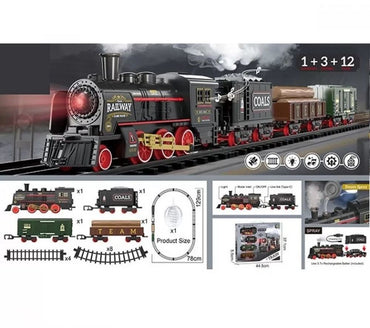652-X16 4 Music, Light, Smoke, Track Toy Railway Set, 129 x 78 cm - Image 2