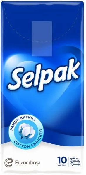 Selpak Cotton 4-Ply Facial Tissues, 10 Packs