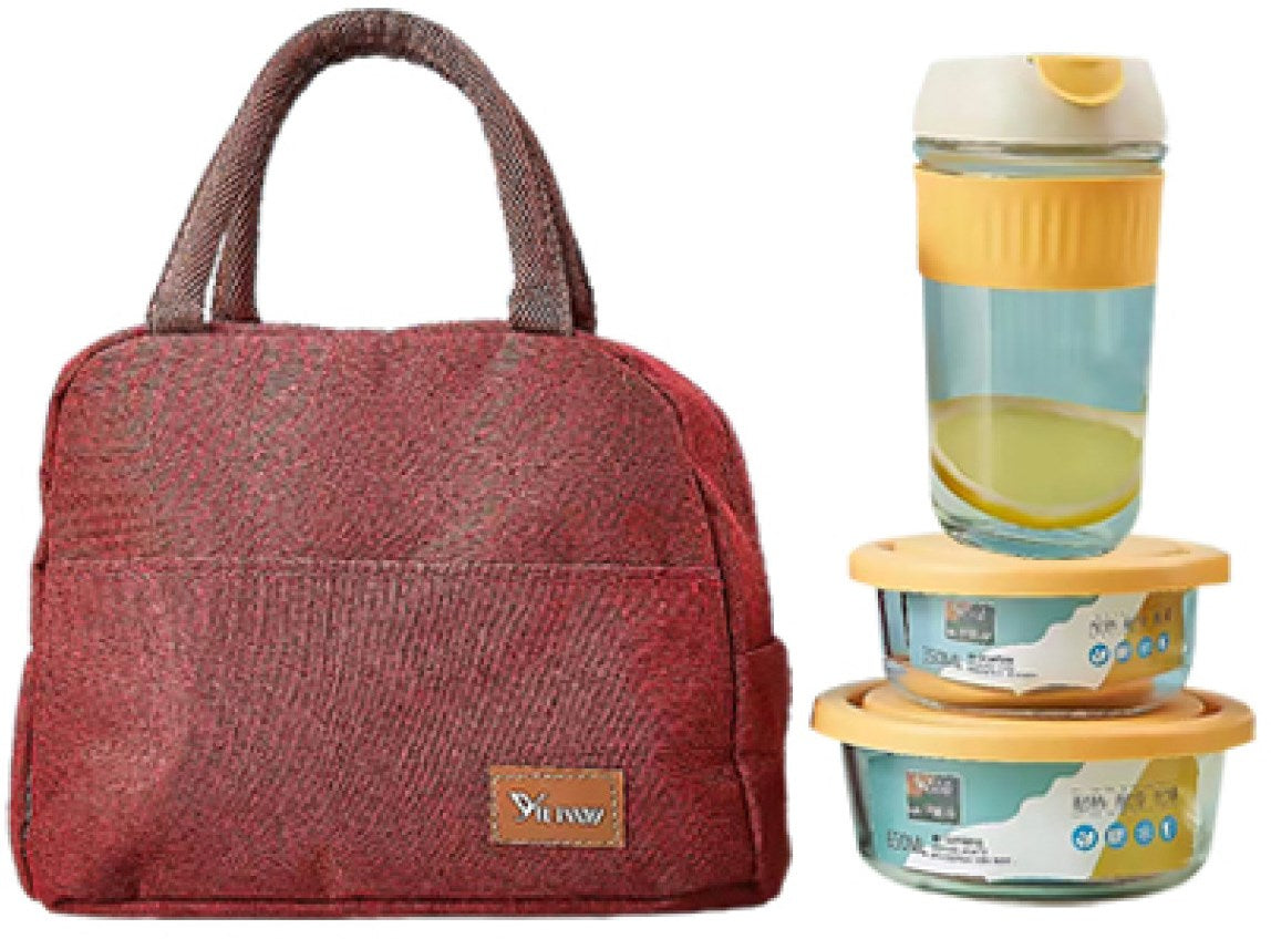 S&T 6050-01 Brunch 3-Piece Container Set in Bag, 350 mL + 500 mL + 650 mL