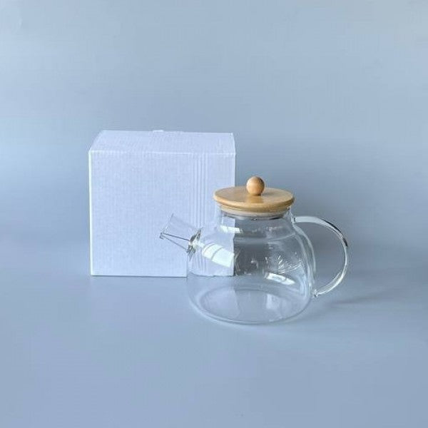 S&T 767-1 Classic Glass Teapot with Bamboo Lid, 1 L - Image 2