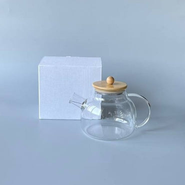 S&T 767-1 Classic Glass Teapot with Bamboo Lid, 1 L - Image 2
