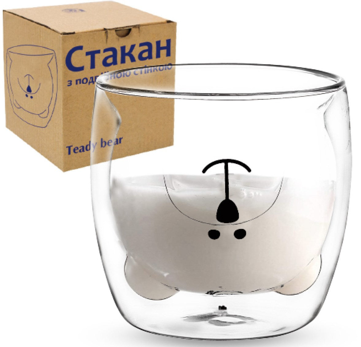 S&T 202-40 Teddy Bear Double-Wall Cup, 300 mL