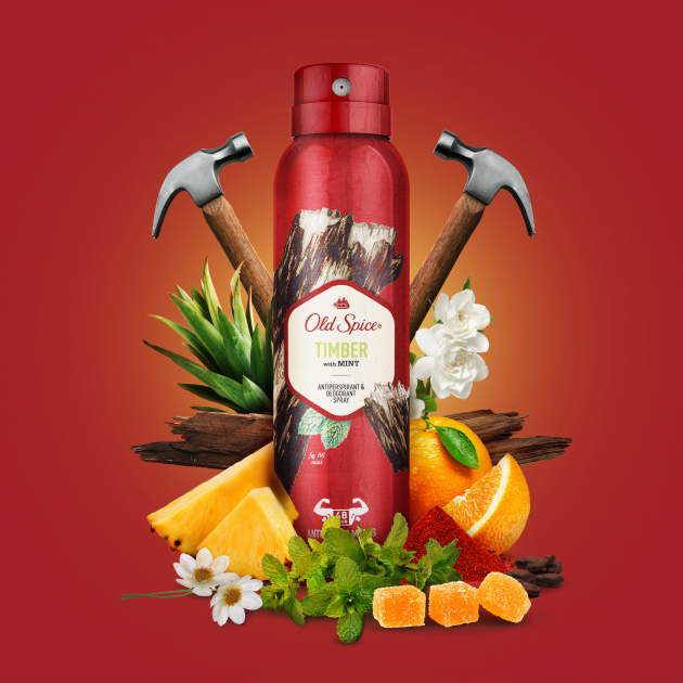 Old Spice Timber Men's Deodorant Spray, 150 mL - Image 2