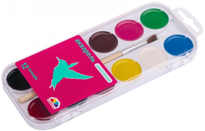 Gamma Fascination 200105 12 Colors with Brush Art Paints