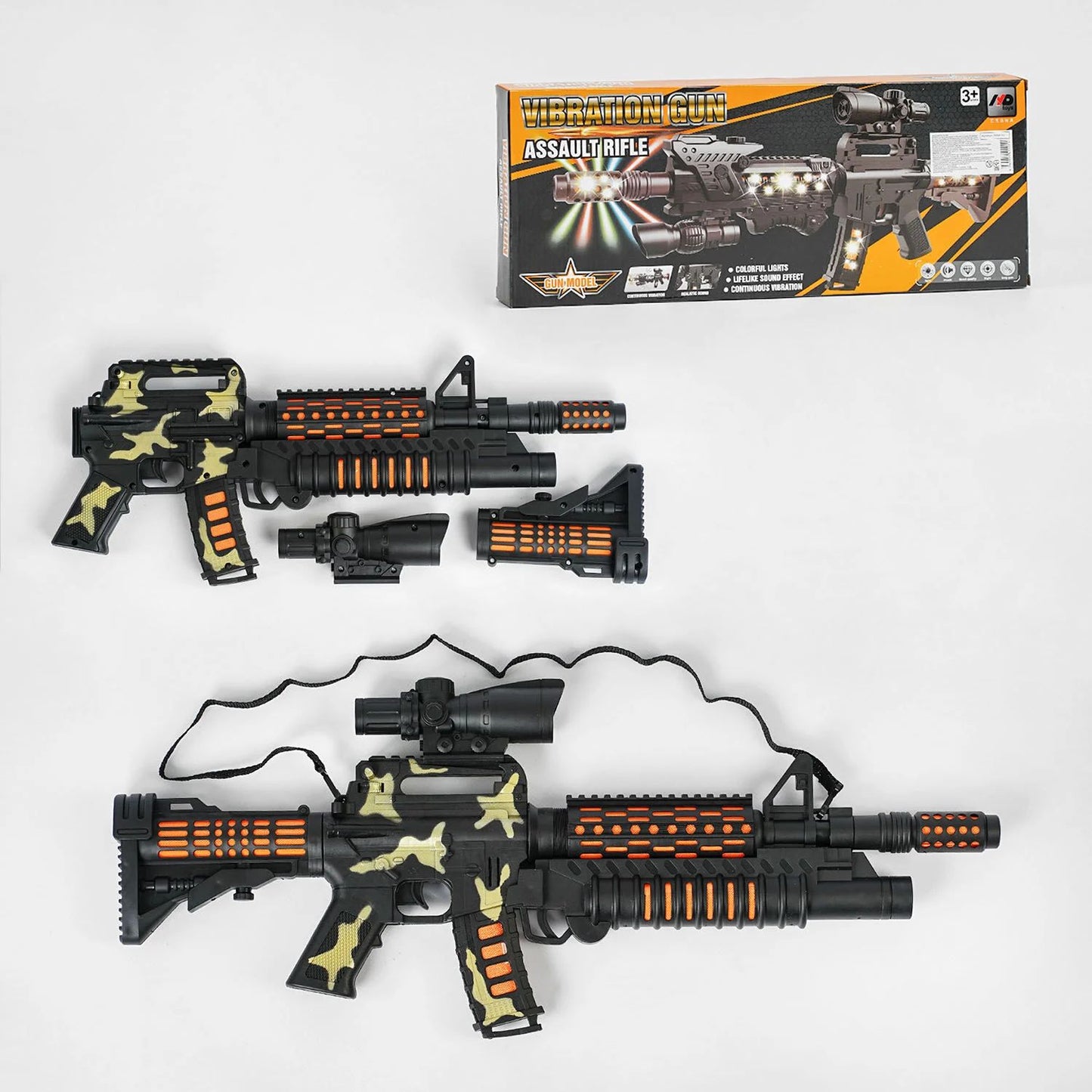 339 A-10 Battery-Powered Toy Blaster with Light, Sound & Accessories
