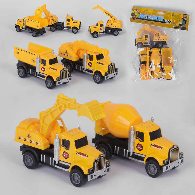 1017-5 Construction Vehicle Set, 4 pcs
