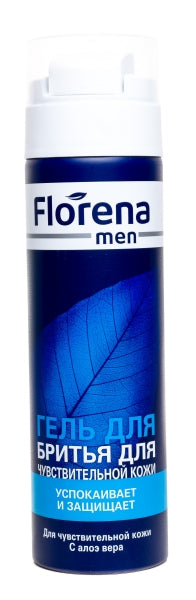 Florena Sensitive Skin Shaving Gel, 200 mL