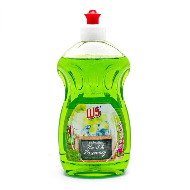 W5 Basil & Rosemary Dish Soap, 500 mL