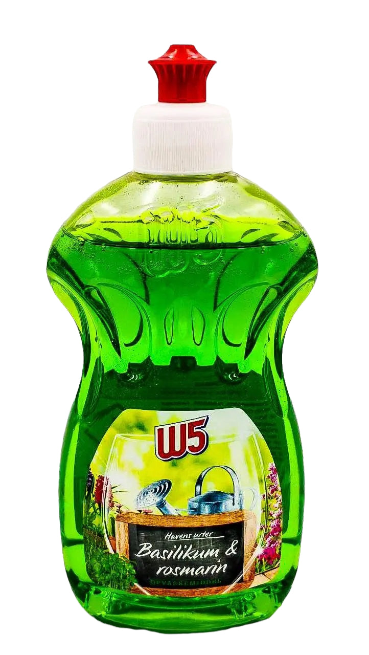 W5 Basil & Rosemary Dish Soap, 500 mL - Image 2
