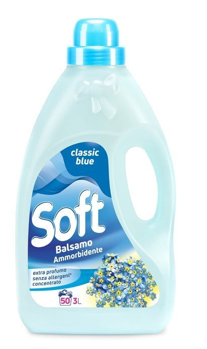 Soft Classic Blue Fabric Softener, 3 L