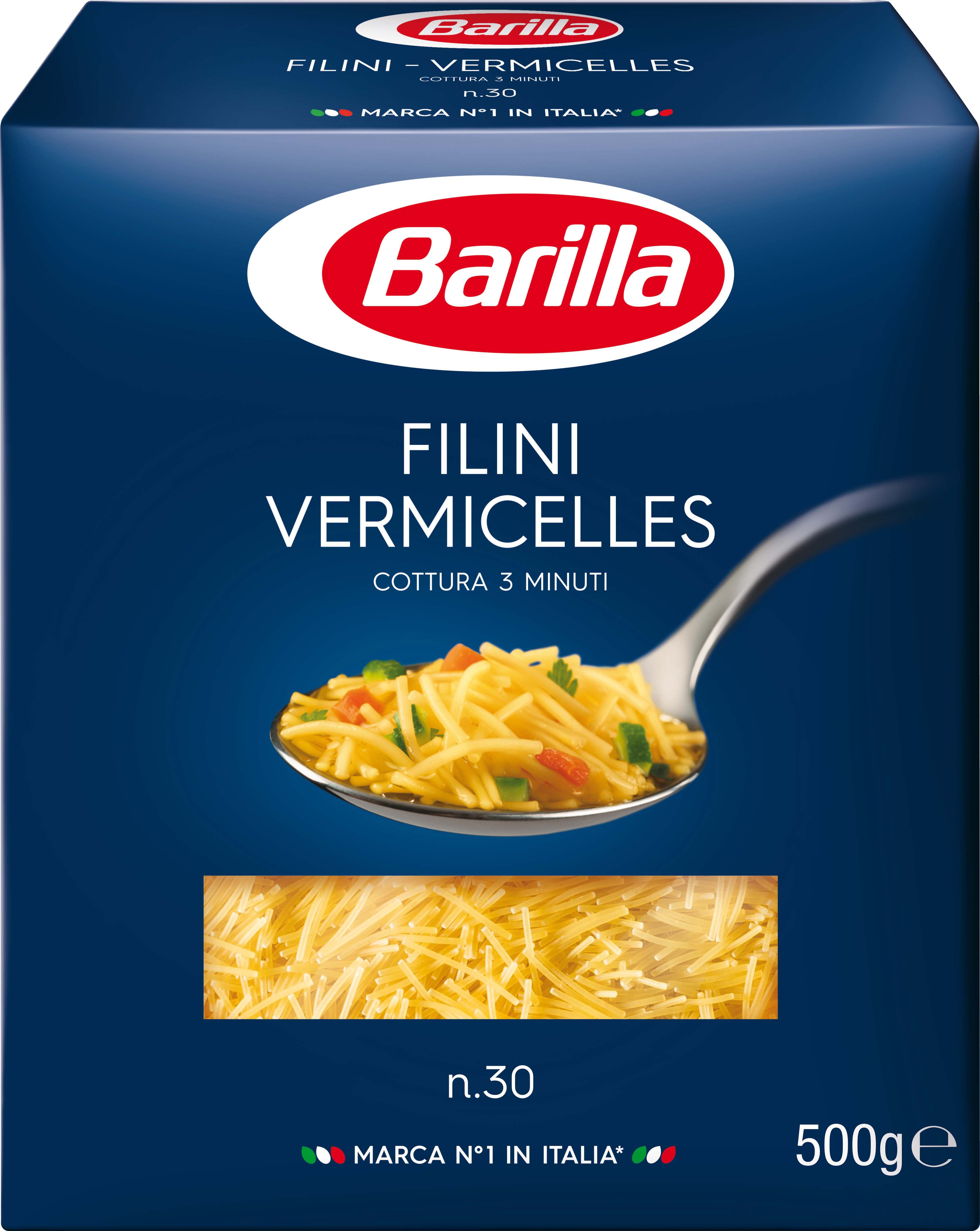Barilla Filini Vermicelles No. 30 Pasta, 500 g