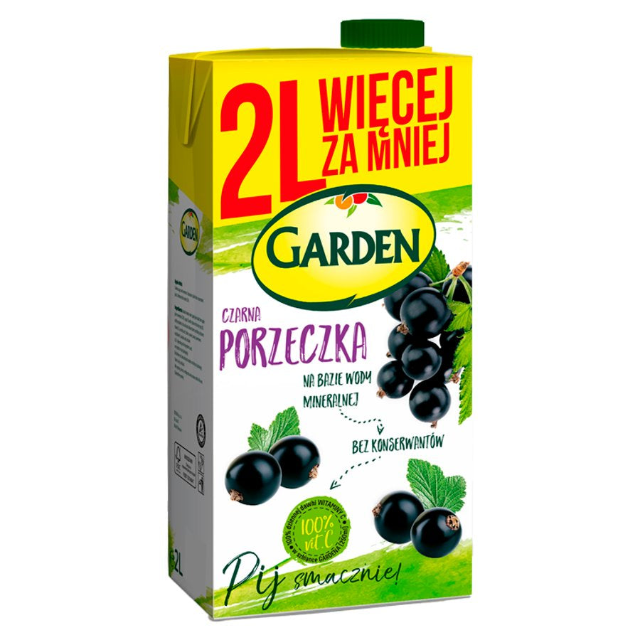 Fortuna Garden Blackcurrant Juice, Carton, 2 L - Image 2