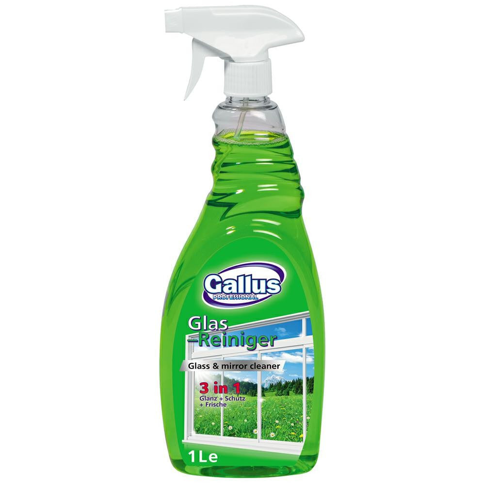 Gallus 3-in-1 Green Spray Glass Cleaner, 500 mL
