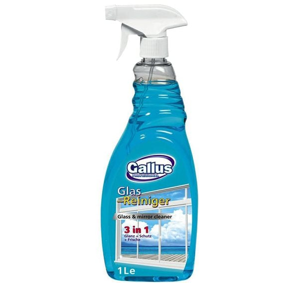 Gallus 3-in-1 Blue Spray Glass Cleaner, 500 mL