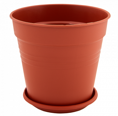 Aleana Gloria 114016 Flowerpot with Saucer, 14.5 x 14 cm, 1.6 L