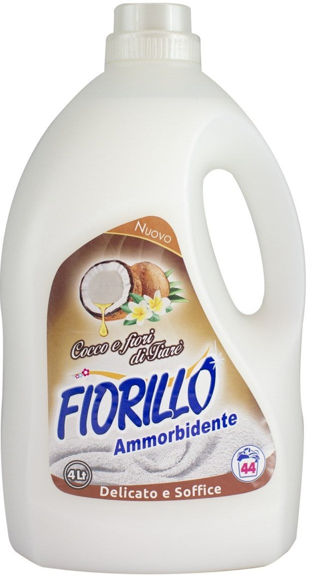 Fiorillo Coconut & Tiare Flowers Fabric Softener, 44 Loads, 4 L