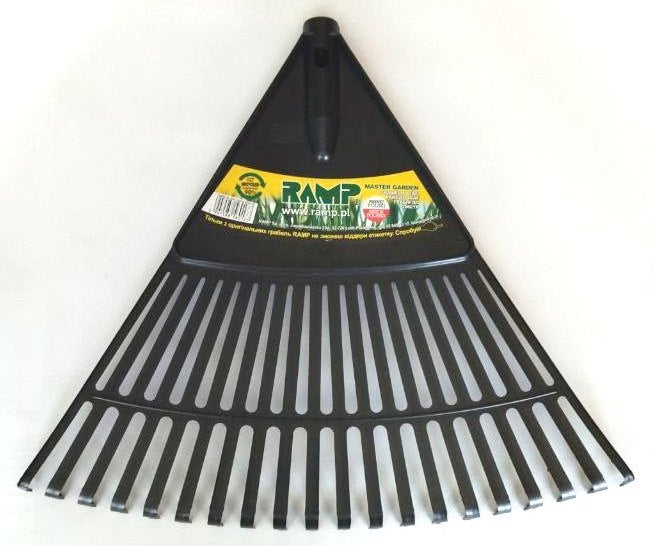 Ramp Plastic Fan Rake Head without Handle, 20 Tines