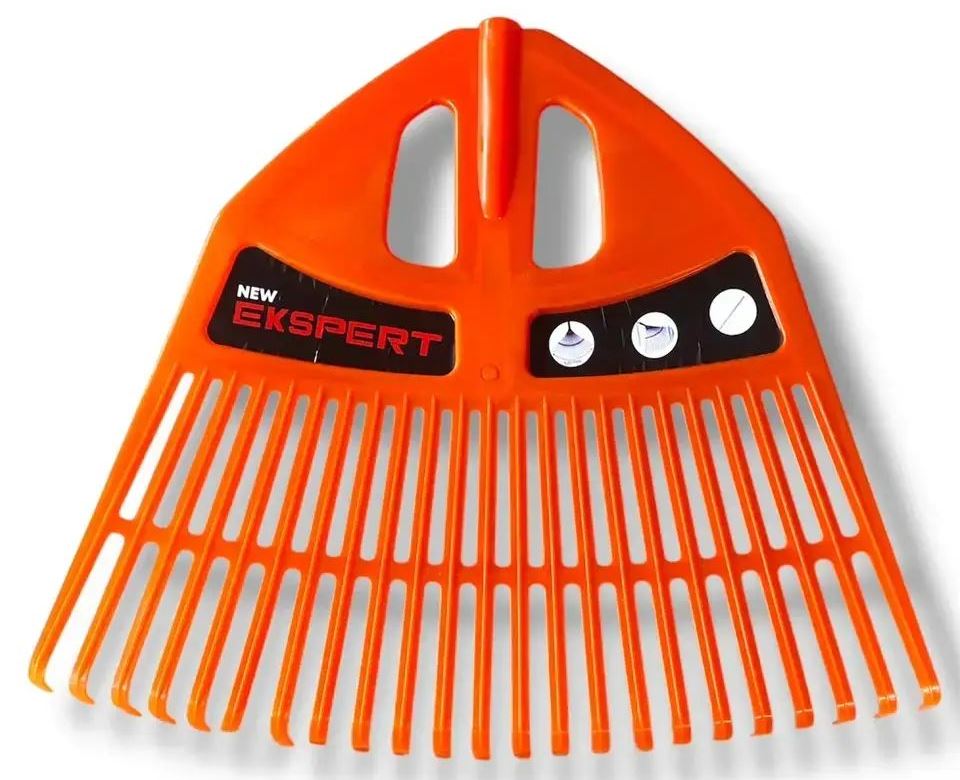 Expert Plastic Fan Rake Head without Handle, 23 Tines