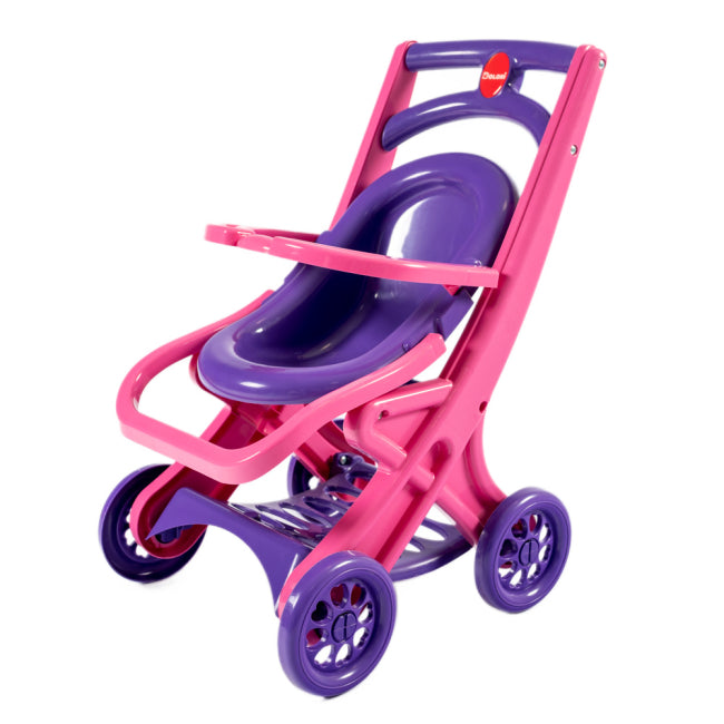 Doloni 0122/02 Doll Stroller with Reclining Seat, Purple & Pink
