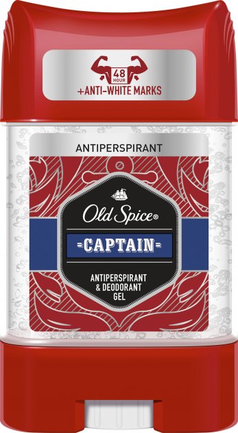 Old Spice Captain Men's Gel Deodorant, 70 mL