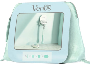 Gillette Venus Extra Smooth Sensitive Women's Razor with Handle & 2 Cartridges in Cosmetic Bag - Image 2