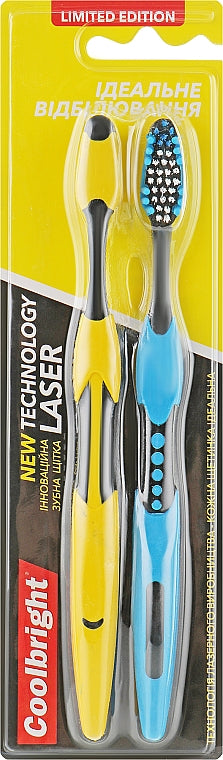 Coolbright Laser Technology Perfect Whitening 1+1 Medium Toothbrush