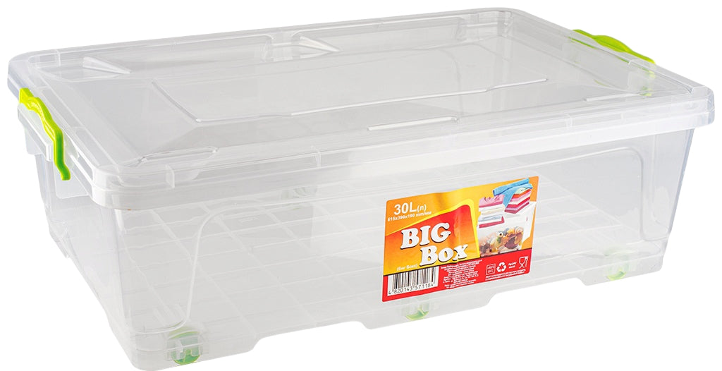 Al-Plastik Big Box Food Storage Container with Wheels, 615 x 390 x 190 cm, 30 L