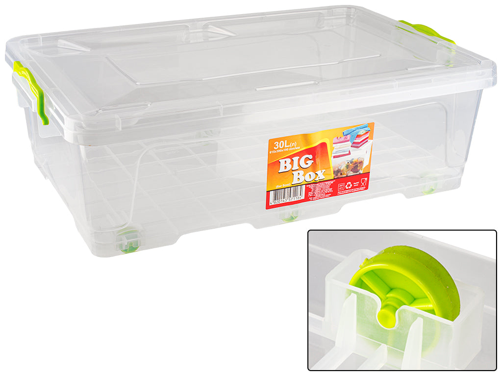 Al-Plastik Big Box Food Storage Container with Wheels, 615 x 390 x 190 cm, 30 L - Image 2