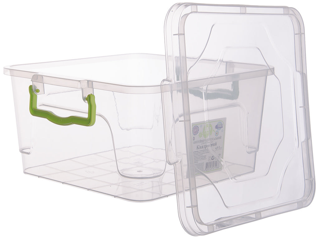 Al-Plastik Square Food Storage Container, 4.9 L - Image 2