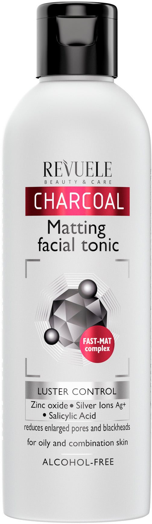 Revuele Charcoal Mattifying Face Toner, 200 mL