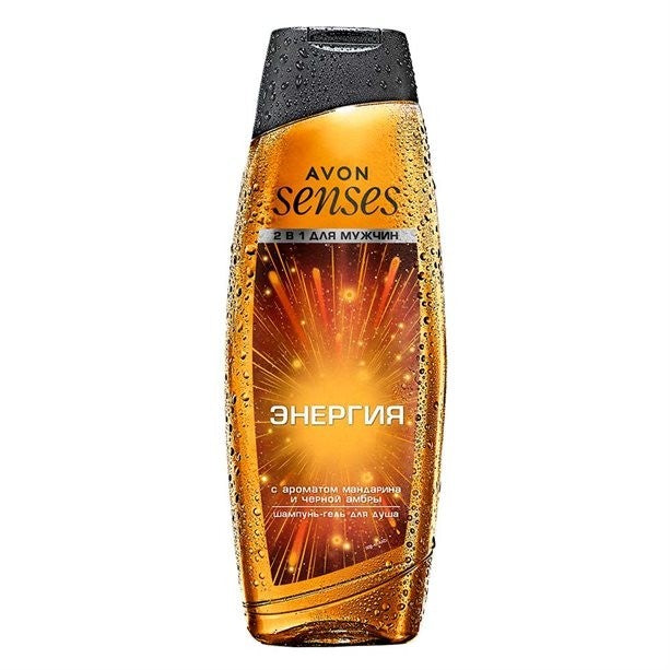 Avon Senses Energy Men's 2-in-1 Shower Gel, 500 mL - Image 2