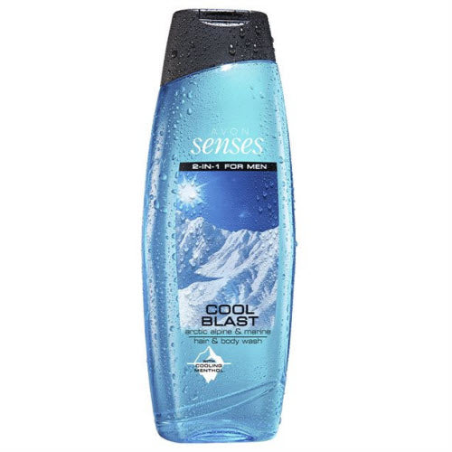 Avon Senses Cool Blast Men's 2-in-1 Shower Gel, 500 mL