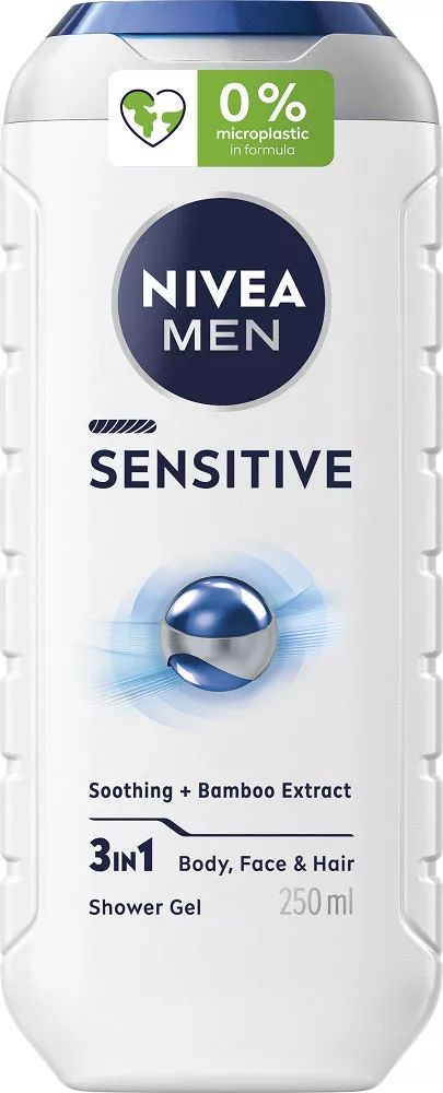 Nivea Men Sensitive 3-in-1 Men's Shower Gel, 250 mL