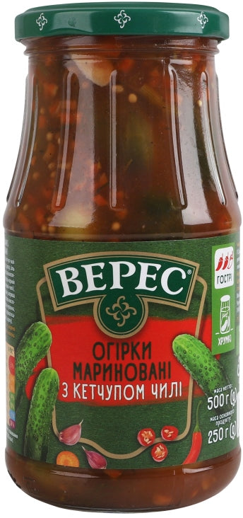 Veres Pickled Cucumbers with Chili Ketchup, 500 g