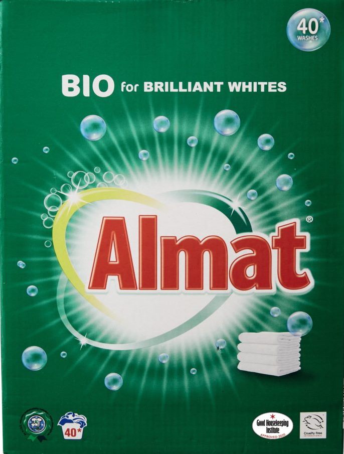 Laundry detergent powder Almat BIO for Brilliant whites 2.6 kg 40 wash loads
