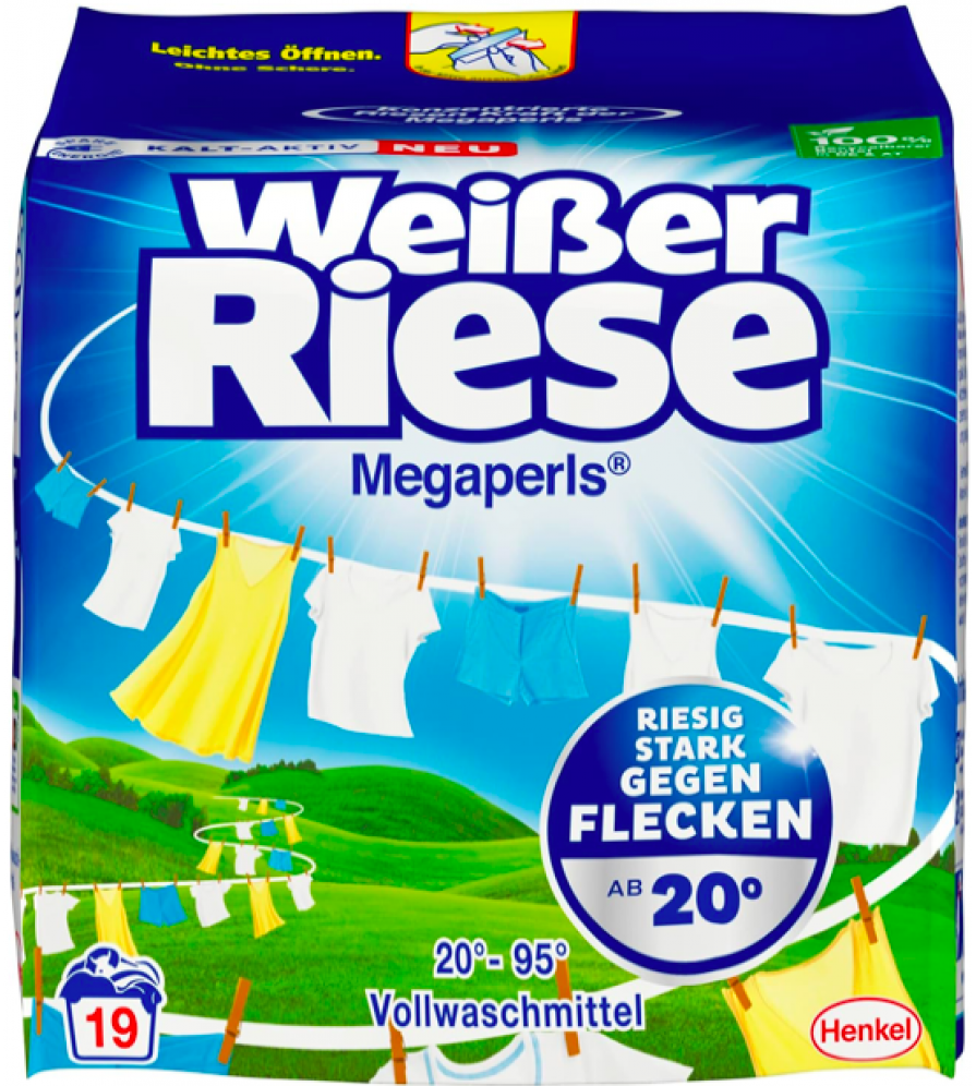 Weiber Riese Megaperls Laundry Detergent Powder, 19 Loads, 1.14 kg