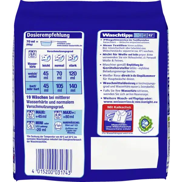 Weiber Riese Megaperls Laundry Detergent Powder, 19 Loads, 1.14 kg - Image 2