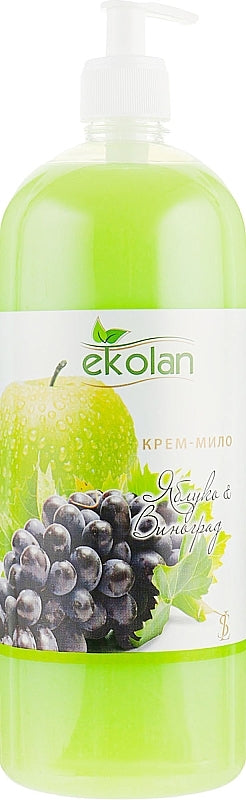 Ekolan Apple & Grape Liquid Cream Soap with Pump, 1 kg