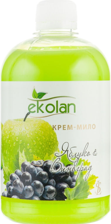 Ekolan Apple & Grape Liquid Cream Soap Refill Pouch, 500 g