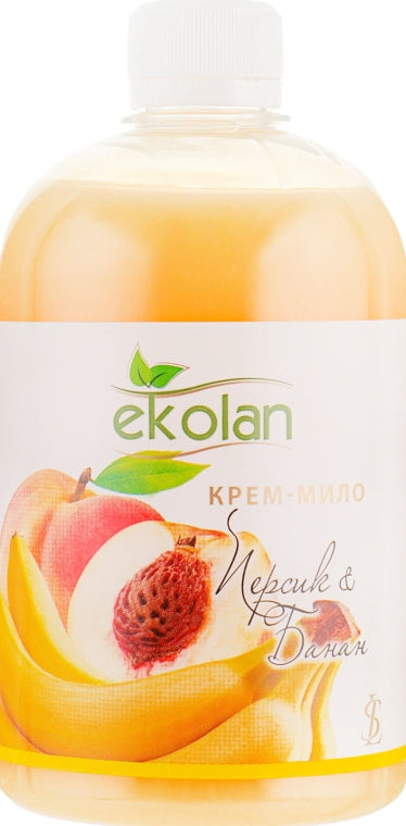 Ekolan Peach & Banana Liquid Cream Soap Refill Pouch, 500 g