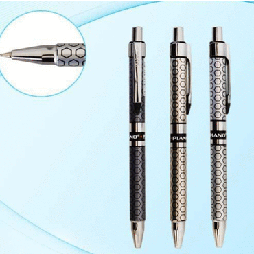 Piano PS-007 Soft Ink Pen Blue Retractable Ballpoint Pen, 0.7 mm - Image 2