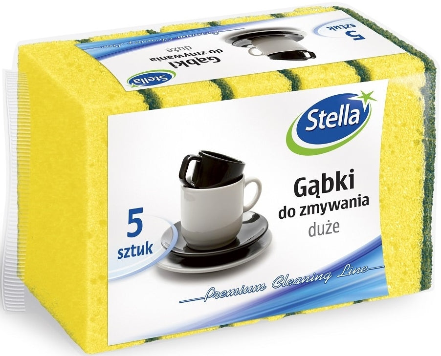 Stella Large Porous Kitchen Sponges, 5 pcs