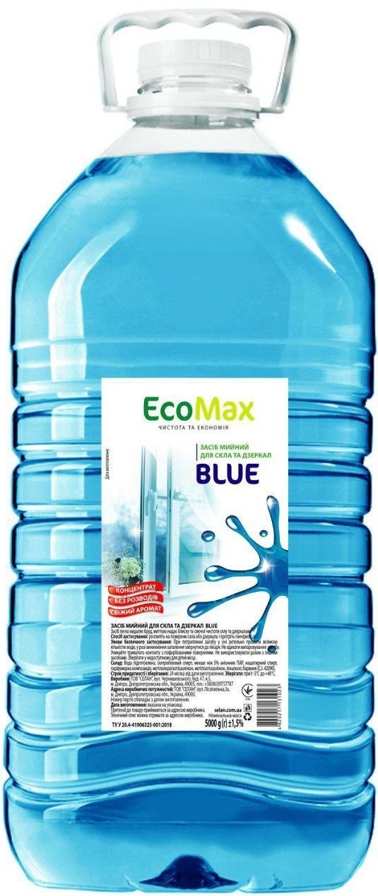 EcoMax Blue Glass Cleaner, 5 L