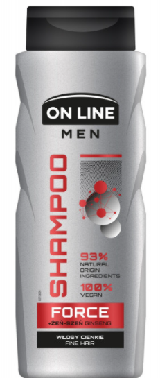 On Line Men Force for Fine Hair Shampoo, 400 mL