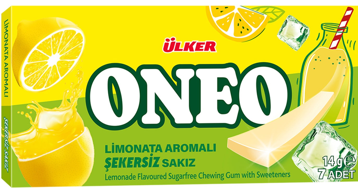 Oneo Lemonade Chewing Gum, 14 g