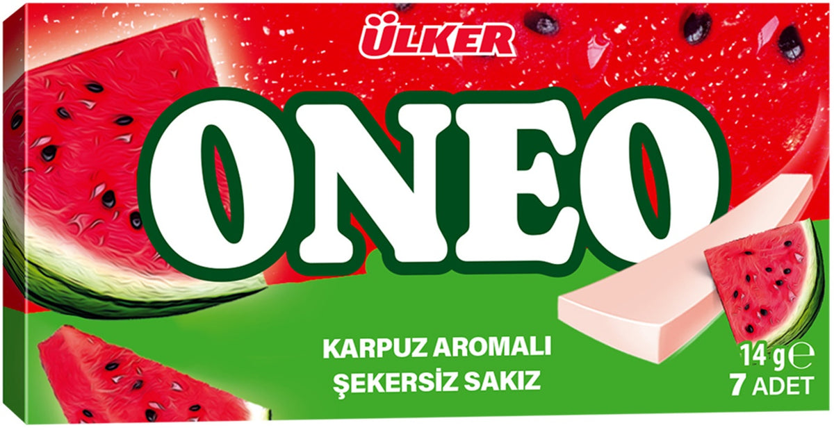 Oneo Watermelon Chewing Gum, 14 g